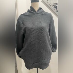 NWT STYLUS MENS HOODIE DARK GREY POCKETS LONG SLEEVES COTTON POLYESTER SPANDEX